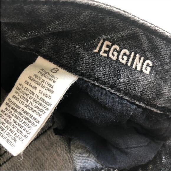 American Eagle black/grey skinny jegging size 6 regular - Picture 6 of 6